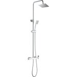 Colonne de douche �quip�e mod�le carr� avec pomme de douche 200 mm damast 18724 chrom�