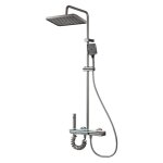 Colonne de douche en gris - colonne douche r�glable en hauteur 4 modes, mommeau de douche, jet, robinet, ...