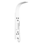 Colonne de douche hydromassante avec étagère - blanc mat - 20 x 140 cm - roana Colonne de douche hydromassante avec étagère - blanc mat - 20 x 140 cm - roana