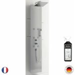 Colonne de douche hydromassante kinedo aquaglass acier + nettoyant briochin Colonne de douche hydromassante kinedo aquaglass acier + nettoyant briochin