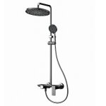 Colonne de douche avec interrupteur à bouton 3 modes de fonctionnement gris titane Colonne de douche avec interrupteur à bouton 3 modes de fonctionnement gris titane