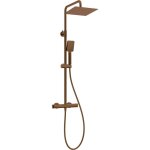 Colonne de douche avec mitigeur de baignoire en bronze bross� - harty