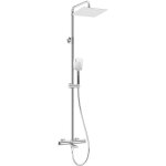 Colonne de douche avec mitigeur thermostatique pour baignoire acier chrom� - harty