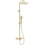 Colonne de douche avec mitigeur thermostatique pour baignoire en finition or bross� - harty