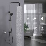 Colonne de douche ohpa systme de douche sparable noir, avec pomme de douche et tte de douche, douchette ...