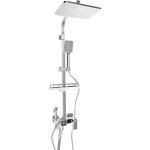Colonne de douche, douche pluie 29x19 cm avec robinet thermostatique lcd ensemble de douche argent systmes ...