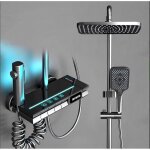 Colonne de douche thermostatique avec affichage de la temp�rature syst�me de douche mitigeur avec pommeau ...