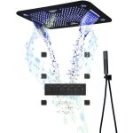 Oihpaw - colonne de douche thermostatique - ensemble de douche musical 64 couleurs led - avec 6 jets ...