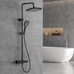 Colonne de douche thermostatique forious ensemble de mitigeur douche en acier inoxydable avec barre de ...