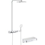 Colonne de douche thermostatique grohe rainshower system smartcontrol mono 360 blanc / chrom� + panier ...
