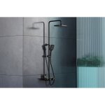 Bernstein - colonne de douche thermostatique murale réglable design avec tablette en acier inoxydable ... Bernstein - colonne de douche thermostatique murale réglable design avec tablette en acier inoxydable ...