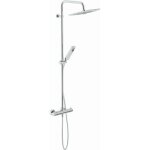 Nobili - colonne de douche thermostatique avec pomme de douche carre et douchette - chrome - vv103030 ...