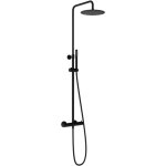 Kiamami valentina - colonne de douche thermostatique ronde noir mat