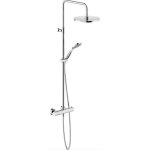Colonne de douche thermostatique tonda - coloris : pvd grafite brosse