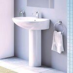 Colonne de lavabo en c�ramique blanche de 67 cm - conny