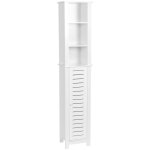 Colonne mdf 1 porte 3 etageres mdf - santorin - tendance Colonne mdf 1 porte 3 etageres mdf - santorin - tendance
