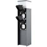 Colonne de prise de jardin avec caches ip44 g9 � 2 ampoules