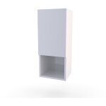 Aurlane - colonne de rangement blanche - porte et niche - 35x80x32. 5 cm Aurlane - colonne de rangement blanche - porte et niche - 35x80x32. 5 cm