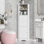 Colonne de salle de bain 36. 5x36. 5x155 cm, armoire salle de bain, meuble d'angle avec deux compartiments ... Colonne de salle de bain 36. 5x36. 5x155 cm, armoire salle de bain, meuble d'angle avec deux compartiments ...