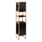 5five simply smart - colonne de salle de bain noir natureo 5five