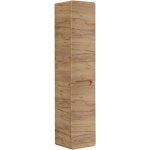 Otitec - colonne de salle de bain avec panier  linge inclus - chne artisanal dor - l35 - h170 - p35 ...