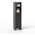 Colonne de salle de bain, petit armoire d'angle etroit pour papier toilette avec porte & Étagère réglable, ... Colonne de salle de bain, petit armoire d'angle etroit pour papier toilette avec porte & Étagère réglable, ...