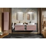 Otitec - colonne de salle de bain - rose antique et blanc alpin - l35 - h160 - p33 - area - rose antique ...