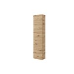 Colonne de salle de bain suspendue réversible 33x140 cm chêne doré avec une porte Colonne de salle de bain suspendue réversible 33x140 cm chêne doré avec une porte