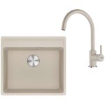Franke - colonnes - set de cuisine g274sa, vier en fragranit mrg 610 - 52 rtl + robinet fp 6018. 082, ...