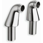 Colonnettes chrome pour baignoire - lot de 2 - inclines - excentriques - mle 20x27 (3 / 4) aux 2 extrmits ...