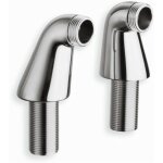 Colonnettes chrome pour baignoire - lot de 2 - inclin�es - excentriques - m�le 20x27 (3 / 4) aux 2 extr�mit�s ...