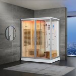 Combi sauna infrarouge douche hammam boreal ir - h 180g - gauche
