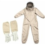 Combinaison anti - abeilles abricot, combinaison d'abeille une pi�ce et chapeau d'abeille, gants en peau ...
