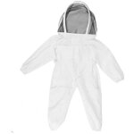 Combinaison apiculture enfant protection compl�te coton manches longues avec gants taille m blanc