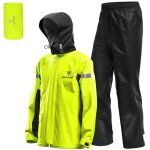 Combinaison de pluie pour moto pour hommes, veste et pantalon imperm�ables r�fl�chissants pour l'ext�rieur, ...