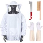 Combinaison de protection pour apiculteur avec gants, l�ve - cadre et grattoir � crochet en j en acier ...