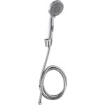 Combin� douchette cindy chrom� 4 jets avec bouton stop jet, flexible inox 1, 50 m et fonction anticalcaire, ...