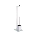 Combiné wc inox & verre blanc msv Combiné wc inox & verre blanc msv