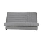 Les tendances - beija banquette clic - clac 3 places - comfort bultex - l 192 x p 95 cm - tissu gris