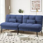 Comhoma - canap d'angle pliant multifonctionnel 3 places en forme de l, dhoussable, dossier rglable ...