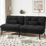 Comhoma - canap d'angle pliant multifonctionnel 3 places en forme de l, dhoussable, dossier rglable ...