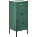 Commode à 3 tiroirs en acier vert foncé pour bureau ou couloir industriel wostok Commode à 3 tiroirs en acier vert foncé pour bureau ou couloir industriel wostok