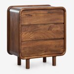 Sklum - commode 3 tiroirs en bois de manguier gina