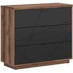 Petits - meubles - commode 3 tiroirs sven noir et bois