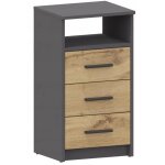 Commode 3so graphite - wotan anthracite 40cm tiroirs commode �tag�re ufc