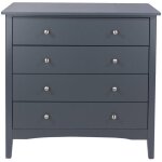 M&s - commode 4 tiroirs 83x43x85 cm en bois de pin bleu nuit - klari