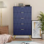 Commode � 5 tiroirs, 60 x 34 x 110 cm, commode de rangement moderne, buffet avec tiroirs, commode �troite ...