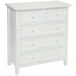 [jamais utilise] commode 5 tiroirs atmosphera charme blanc - 121474b