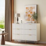 Commode avec 6 tiroirs 34 x 100 x 73cm, armoire  tiroirs, meuble de rangement chambre enfant / adulte, ...