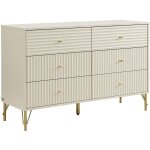 Commode 6 tiroirs - beige - loureo